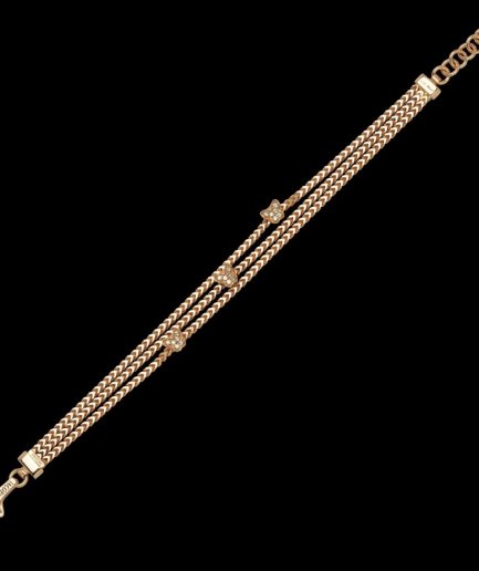 Tubogas Bracciale 3 fili Farfalle ref. 26945 Argento Sterling