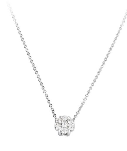 Magic Pendente Fiore Ct 0,29 ref. 82478 Oro e Diamanti