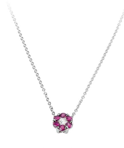 Magic Pendente con Rubini ct 0,17 ref. 82477r Oro e Diamanti