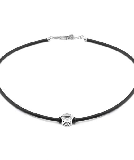 I Simboli Collier Caucchiù Cuore ref. 4492 Argento Sterling