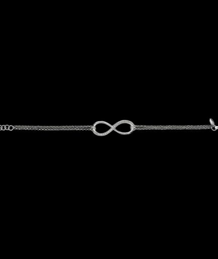 Infinito Bracciale Logo Zirconi ref 2126 Argento Sterling