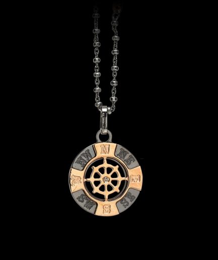 Uomo Pendente Timone Diamante ref. 111.pe Argento Sterling