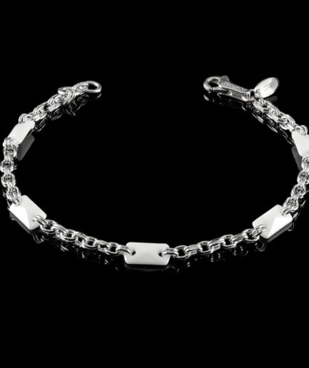 Uomo Bracciale Ceramica ref. 4488 Argento Sterling