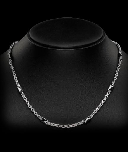 Uomo Collana Ceramica ref. 4499 Argento Sterling