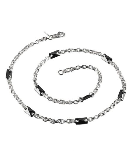 Uomo Collana Ceramica ref. 4499 Argento Sterling