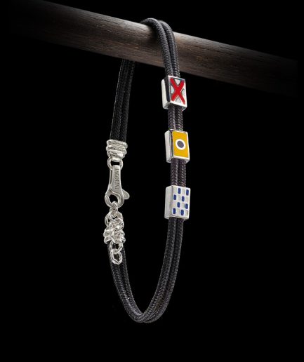 Uomo Bracciale Bandiere ref. 12 Argento Sterling