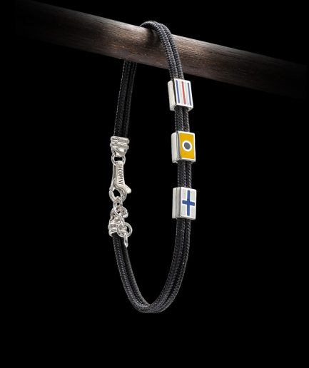 Uomo Bracciale Bandiere ref. 15 Argento Sterling