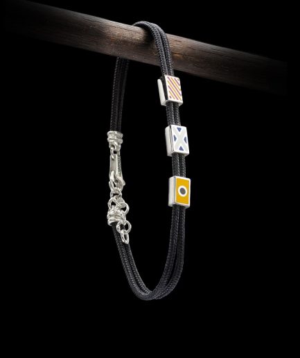 Uomo Bracciale Bandiere ref. 15.br Argento Sterling