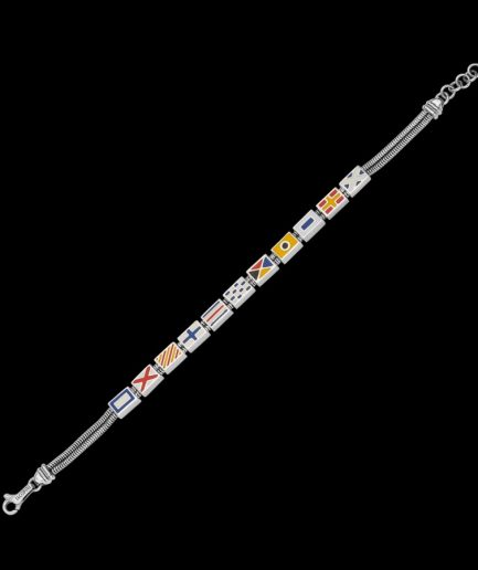 Uomo Bracciale Bandiere ref. 16.br Argento Sterling