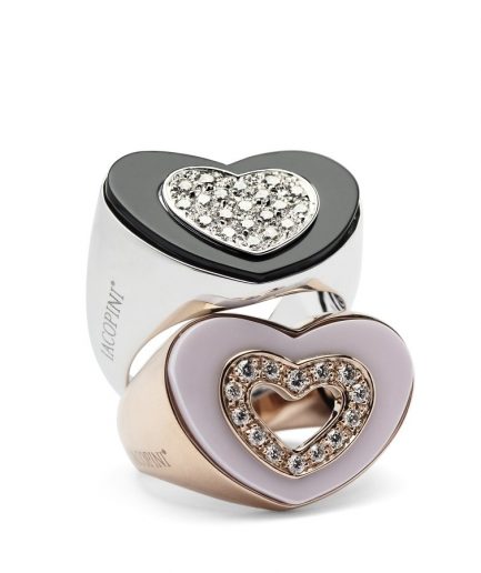 Chevalier cuori rubati in ceramica nera ref. 4367 Oro e Diamanti