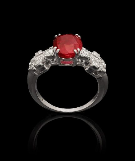 Pezzi Unici Anello Rubino ref 366810 Oro e Diamanti
