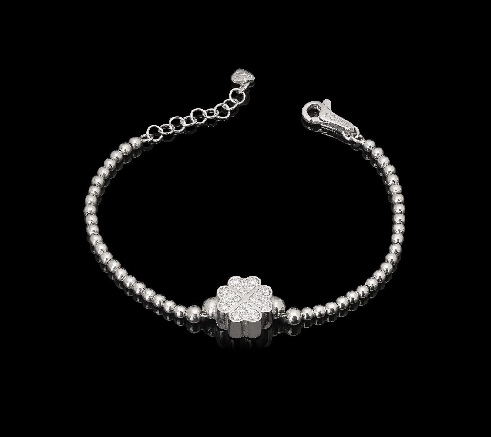bracciale quadrifoglio palline