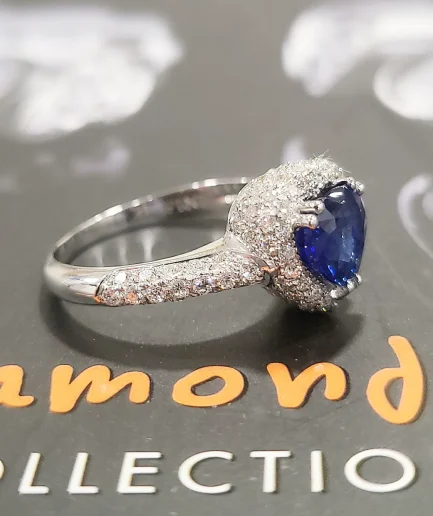 Diamonds Collection Anello Zaffiro Cuore ref. 30000 cuore Oro e Diamanti