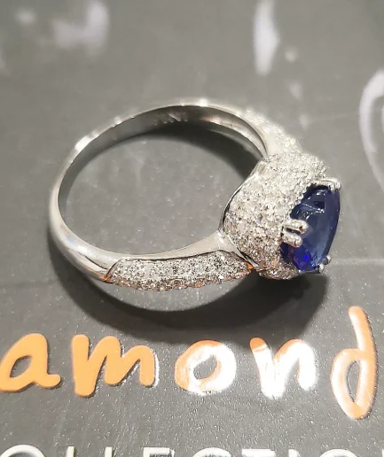 Diamonds Collection Anello Zaffiro Cuore ref. 30000 cuore Oro e Diamanti