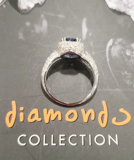 Diamonds Collection Anello Zaffiro Cuore ref. 30000 cuore Oro e Diamanti